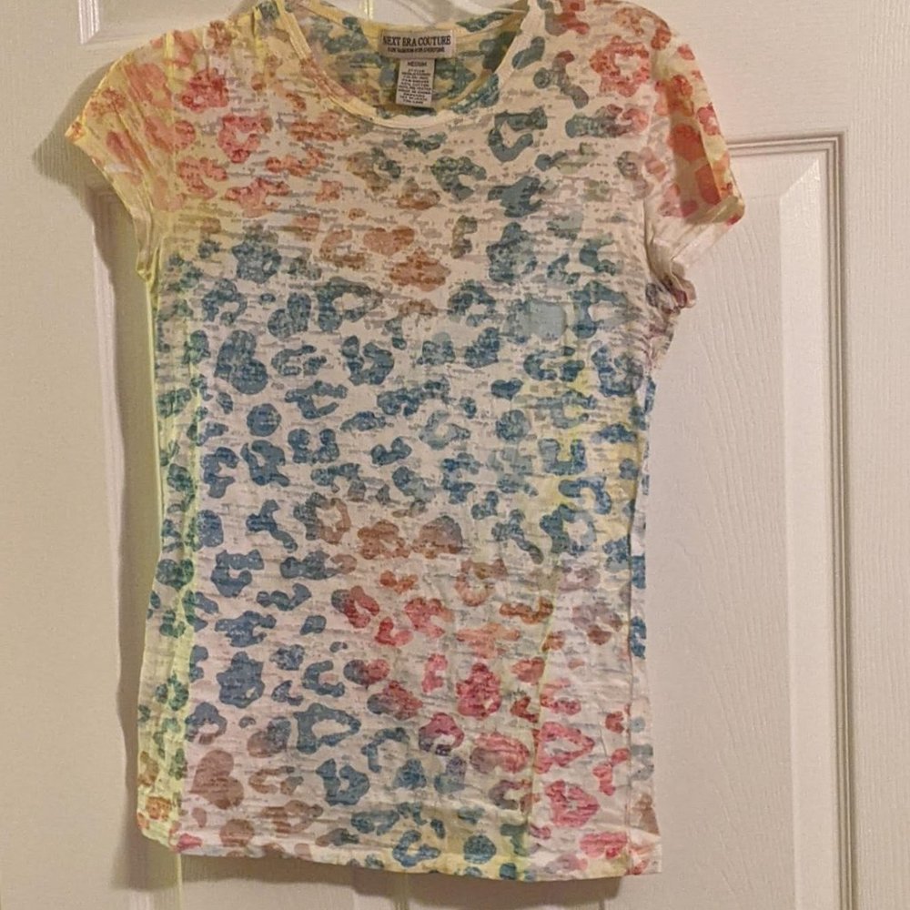 Colorful, semi-transparent Juniors Tshirt